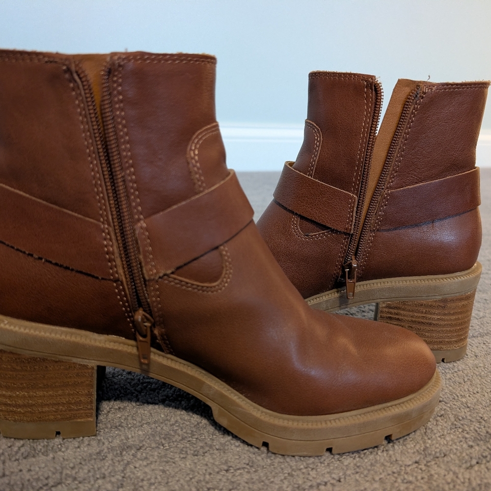 Brown Leather Ankle Boots